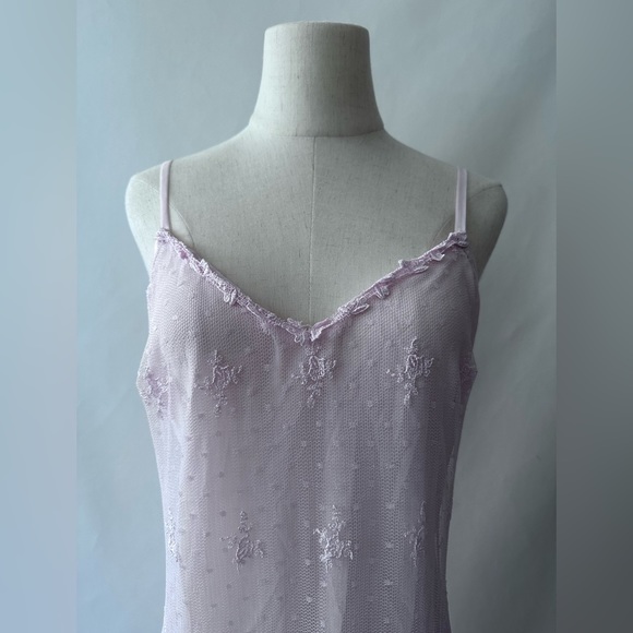 Flora Light Pink Lace Overlay Embroidered Appliqué Chemise Lingerie - Picture 9 of 13
